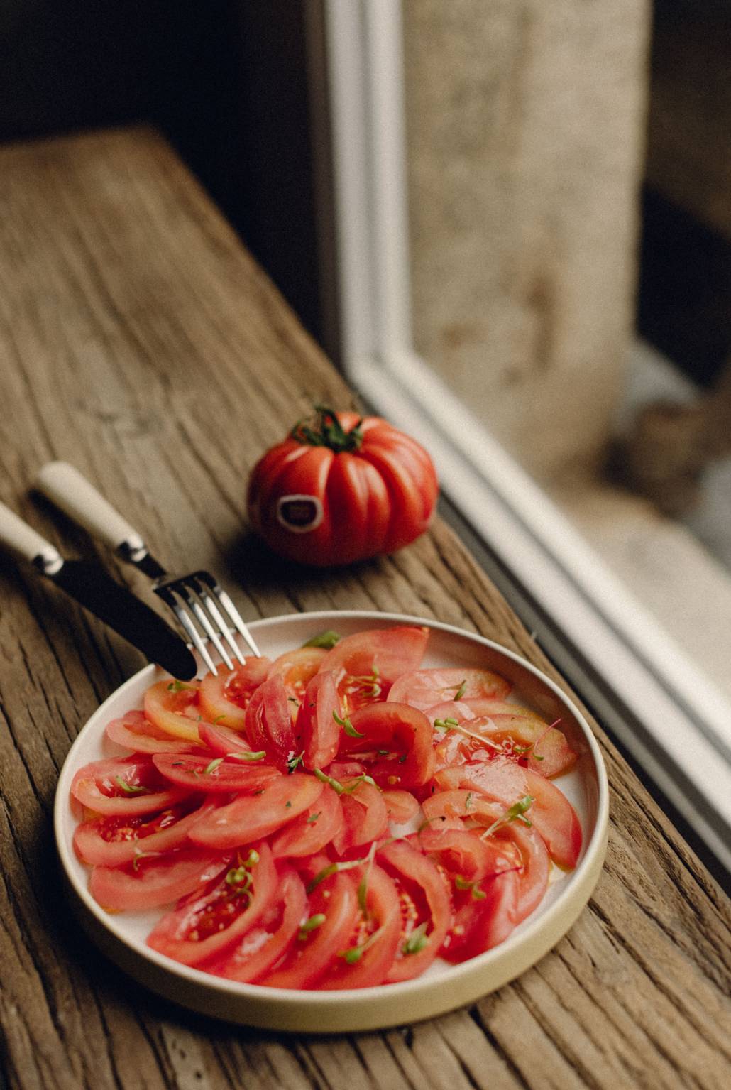 Carpaccio de tomate Monterosa