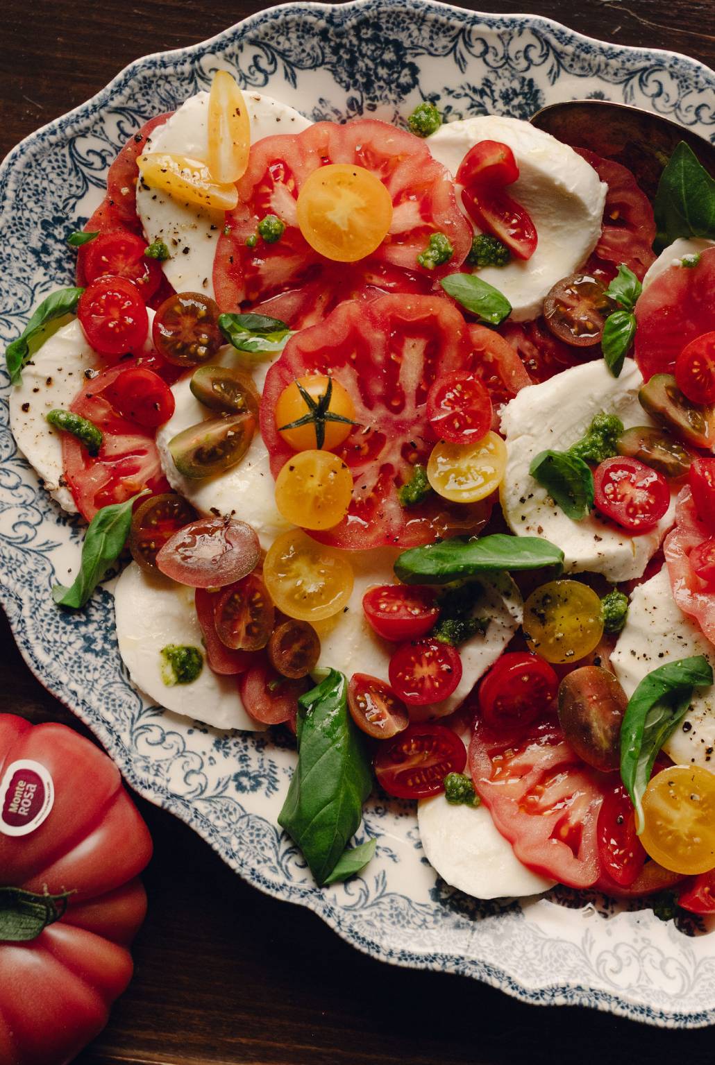 Ensalada caprese de tomate Monterosa y Mozzarella